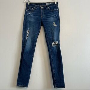 Adriano Goldschmied Jeans Womens 27 Denim The Legging Ankle Distressed Skinny AG